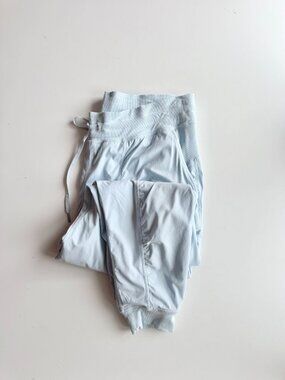 LULULEMON Dance Studio Lined Powder Blue Swift Mid Rise Jogger Pants, Size 18
